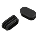 Oval Table Chair Leg Tube Pipe Insert End Cap 40mm x 20mm 20pcs Black X3O9