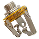 2Pcs Electric Guitar Socket 6.35mm 1/4"Stereo Output Jack Open Circuit PartB