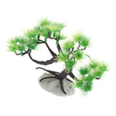 High Grade Artificial Green Curved Pine Tree Plastic Plants Aquarium Decor