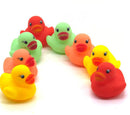 Multicolor 12 Swimming Rubber Squeeze Squeak Ducks Baby Kids Children Bath Toys