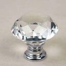 Zinc Alloy Drawer Wardrobe Pull Door Knob Screw Crystal Glass Cabinet C7O2. N8R4