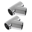 2x Stainless Steel Boat Hand Rail 60 Degree Tee Fittings Hardware 1" Tube