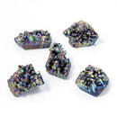 Natural Quartz Crystal Rainbow Titanium Cluster Mineral Specimen Healing Stone *