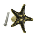Bronze Starfish Pentagram Cabinet Knobs Furniture Drawer Pulls Closet Handl W6D3