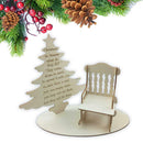 Wooden Christmas Tree Chair Office Desktop Ornaments Home Crafts New Year Decor