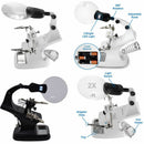 LED Helping Hand Clamp Magnifying Glass Soldering Iron Stand Lens Magnifier Tool