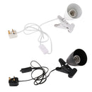 E27 Reptile Lamp Bulb Holder UVB Infrared Basking Light Holder Black