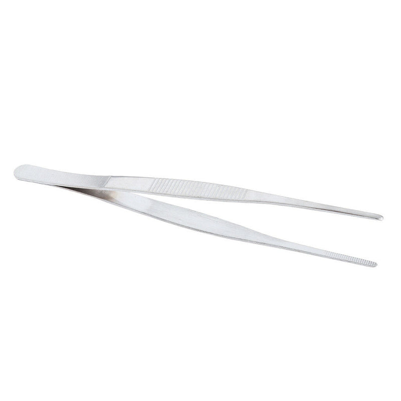 Stainless Steel Straight Tweezers, Serrated Tip Forcep, Laboratory, 160mm