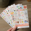 Cute 6 Sheets DIY Word Expression Diary Album Stickers Calendar Card-crapbooking