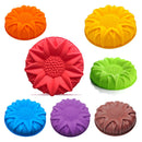 Large Round Flat Sunflower Silicone Cake Mould Pan Baking Tool Cute Design