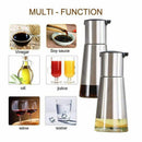 Controllable Oil And Vinegar Dispenser 2 Packs, Kitchen Glass Olive Oil Bot