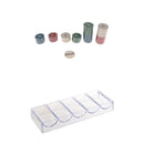 Acrylic Poker Chip Tray Storage Case Container and Poker Chips Set - 100 Chips
