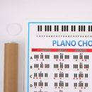 Piano Chords Chart Key Music Graphic Exercise Poster Stave Piano Chord Prac