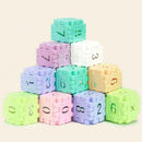 Plastic Geometric Building Blocks Retro Number Blocks Child Education Toys