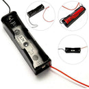 5X For 3.7V 18650 Black Battery Storage Box Case With Wired Leads Plastic Holder