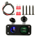 12-24V Dual USB Charger Socket Waterproof Power Outlet Fast Charge with Fuse