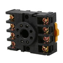 MK2P-I Clear Shell DPDT AC220V Coil Power Relay Socket Base L9U2