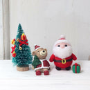 4Pcs Christmas Santa Claus Craft Felt Needle Felting Kit For Beginner & Tool