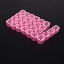 28 Slots Plastic Storage Box Nail Art Rhinestone Jewelry Beads Display Box Case