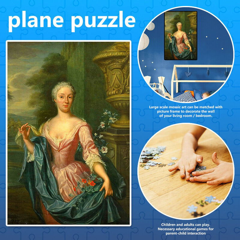 1000pcs Paper Puzzles Jigsaw Women Oil Painting Kids Adults Assemble Toys