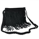 Boho Hippie Fringed Tassel Suede Shoulder Messenger X Body Hand bags Purses P2N2