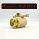 Super Heavy Duty 3/4" Brass Water Shut Off Valve Garden Hose Connector New