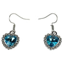 Women's Heart of Ocean Hook Earrings Dangle Earrings Blue