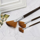 9Pcs Fan Shape Brush Pen Painting Set Nylon Hair Acrylic Watercolor Art Supplies
