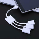 3 in 1 Micro USB Male to Female OTG HUB Adapter for Smartphone and Tablet