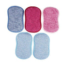 Antibacterial Microfiber Kitchen Scouring Pads Double Side Sponges Scourer