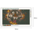 5D DIY Full Drill Diamond Painting Fierce Tiger Cross Stitch Embroidery Kit