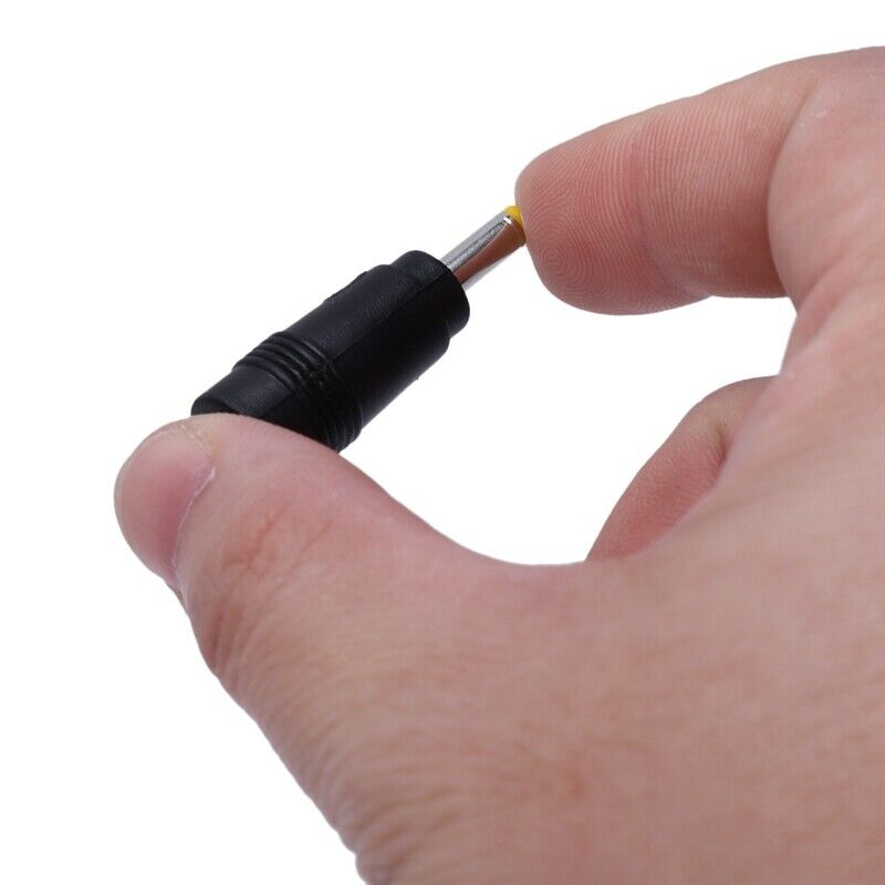 5X(Yellow Tip 4.0x1.7 mm Male Plug to 5.5x2.1mm Female Jack DC Power Conne F1R9)