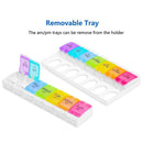 7 Day Weekly 14 Compartment Pill Box Medicine Tablet Storage Organizer Case