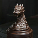 Backflow Incense Burner With Acrylic Protective Cover Ceramic Dragon Incens