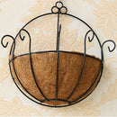 Handmade Straw Wall Hanging Flower Basket European Flower Pot Wall Decorati