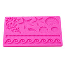 Cute Ocean World Silicone Mould Cake Decoration Embosser Fondant Chocolate