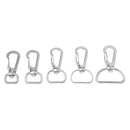 10pcs Durable Metal Carabiner Clip Style Spring Key Chain Hooks Keyring 16mm