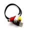 USB to 3 RCA Video AV A/V Cable for HDTV TV Television Splitter Adapter