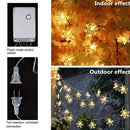 8 Modes LED String Lights Snowflake Night Light Home Xmas Fairy Lamps (B) A