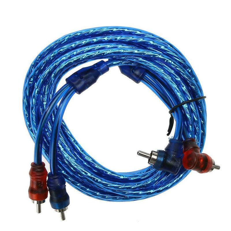 5 Meter 2 RCA to 2 RCA Plug Car Audio System Amplifier Braided Copper Cable