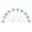 Glitter Snowflake Cupcake Toppers Cake Picks Decoration for Birthday Weddin