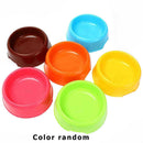 Candy Color Plastic Dog Light Single Bowl Water Food Cat Feeder Pet Supply A