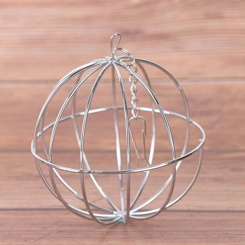 1pc Stainless steel rabbit feeder ball animal bunny hay grass shelf rack toy3c