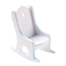 2Pieces Mini Wooden 1/12 Scale Miniatures Furniture Rocking Chair Crafts