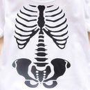 Summer Short Sleeve Baby Bone Print Romper O-neck Solid Jumpsuit (3-6M)