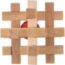 Wooden Take the Ball from Cage Lock Logic Puzzle Burr Puzzles Brain Teaser  Z8K9