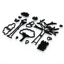14pcs park series Plastic Silhouette Cookie Cutters Cake Biscuit Mold decor 3c
