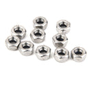 10Pcs M5 Stainless Steel A2 Nylon Collar Insert Self-lock Nuts Bolts Screws