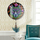 DIY Diamond Painting Full Drill Wolf Mural Coffee Tassel Home Wall Pendants