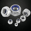 165pcs Stainless Steel Nylon Insert Locknut Assortment Kit M3 M4 M5 M6 M8 M10M12